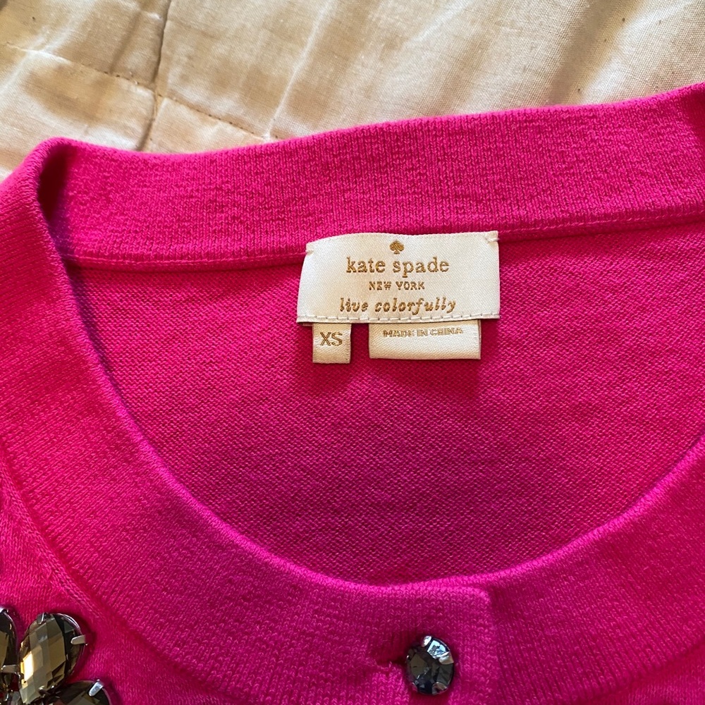 Kate Spade beaded cardigan XS EUC - Picture 3 of 5